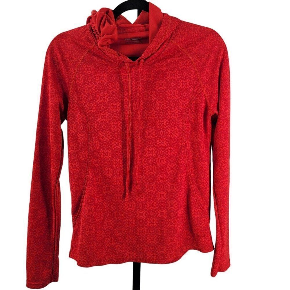 Marmot Red Pullover Jacket Active Wear Hooded Jacket Hoodie Printed Womens Small
